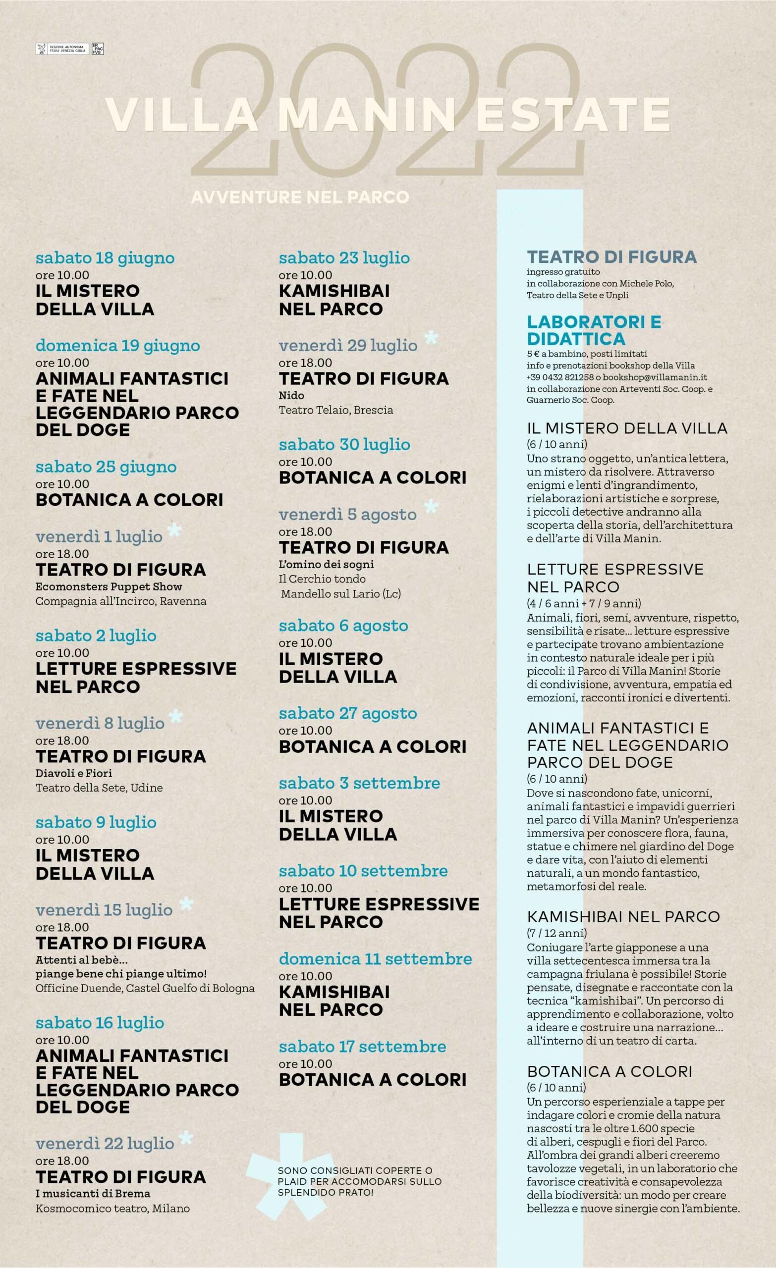 avventure nel parco - programma