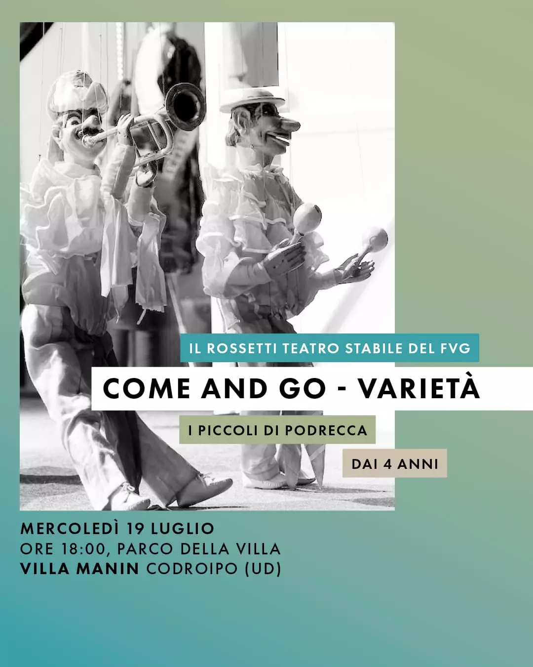 Come and go varietà - spettacolo nel parco di villa Manin