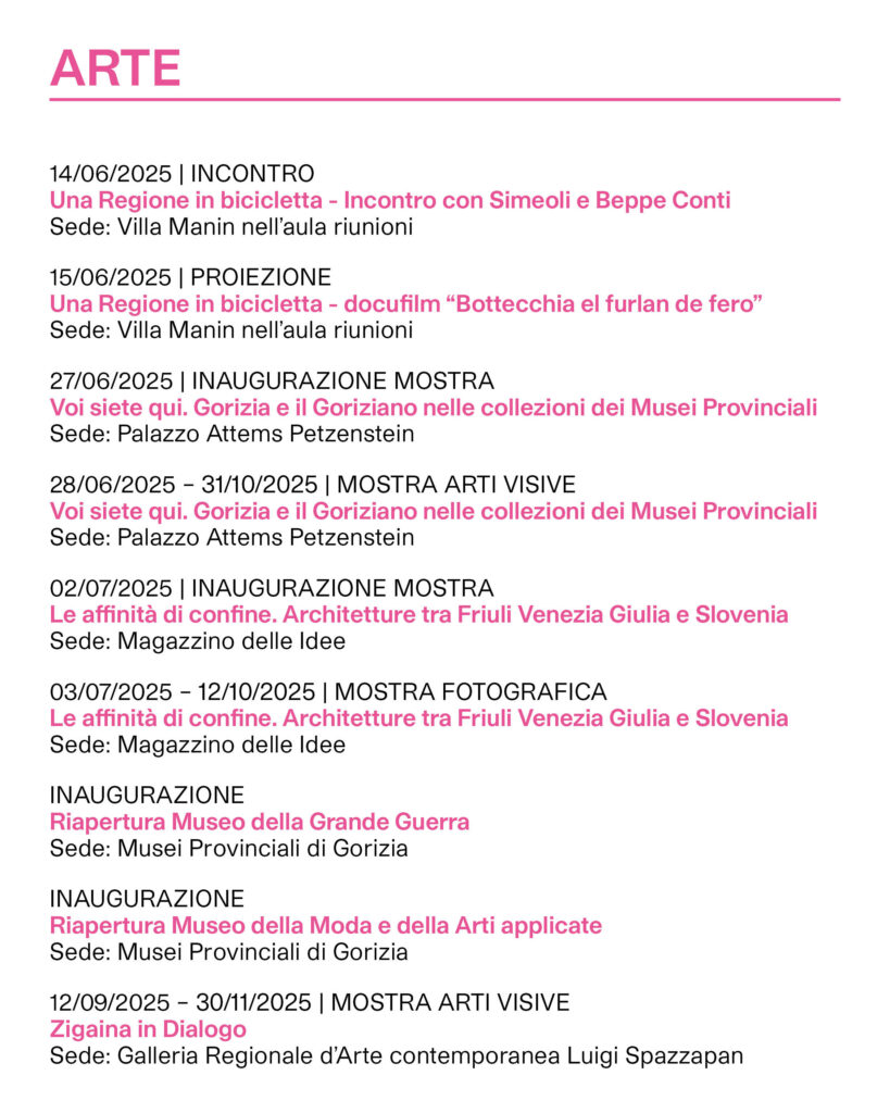 Calendario eventi ERPAC arte parte 4