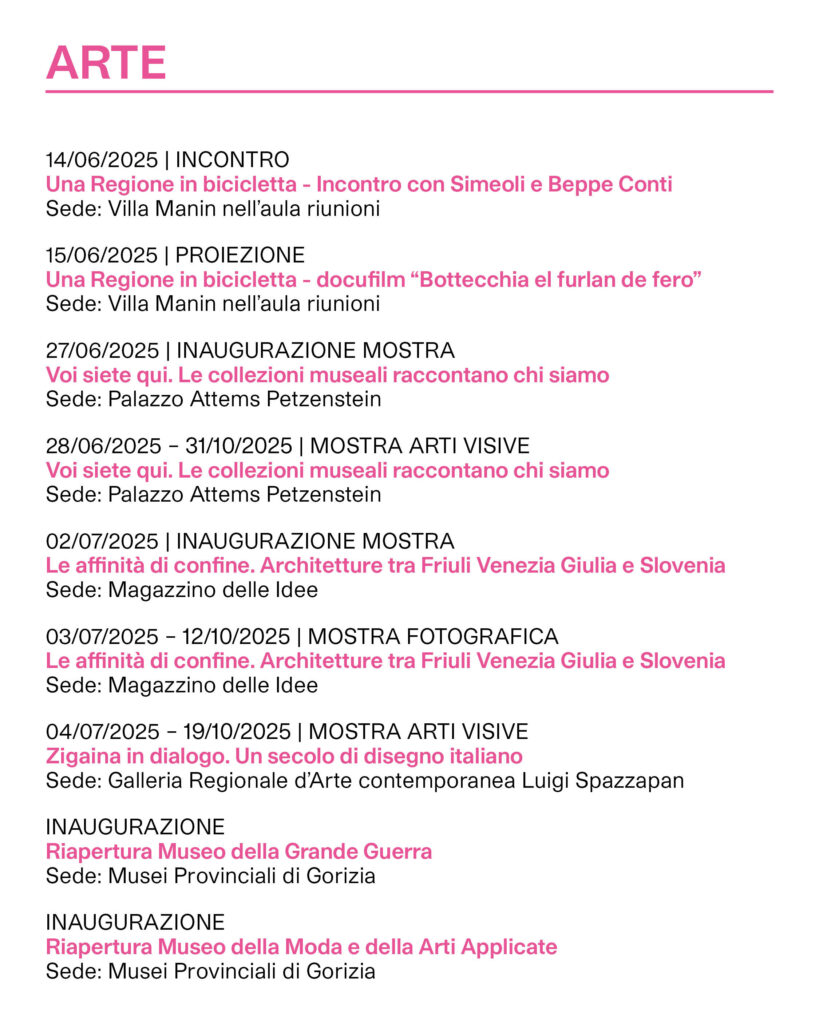 Calendario eventi ERPAC ARTE parte 3