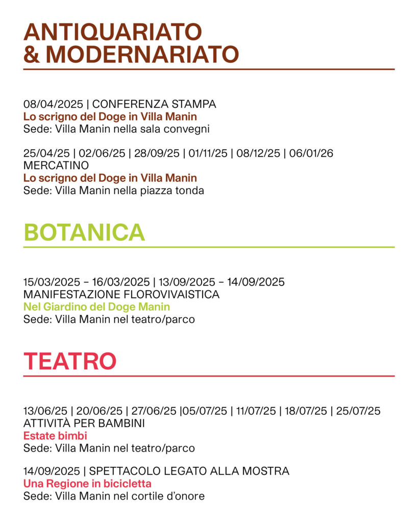 Calendario eventi ERPAC EVENTI parte 1