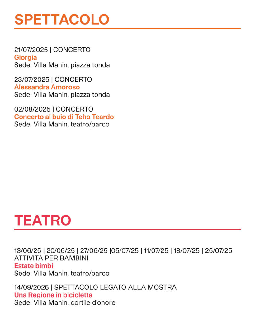 Calendario eventi ERPAC 2025