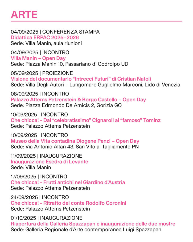 Calendario ERPAC 2025 arte parte 4