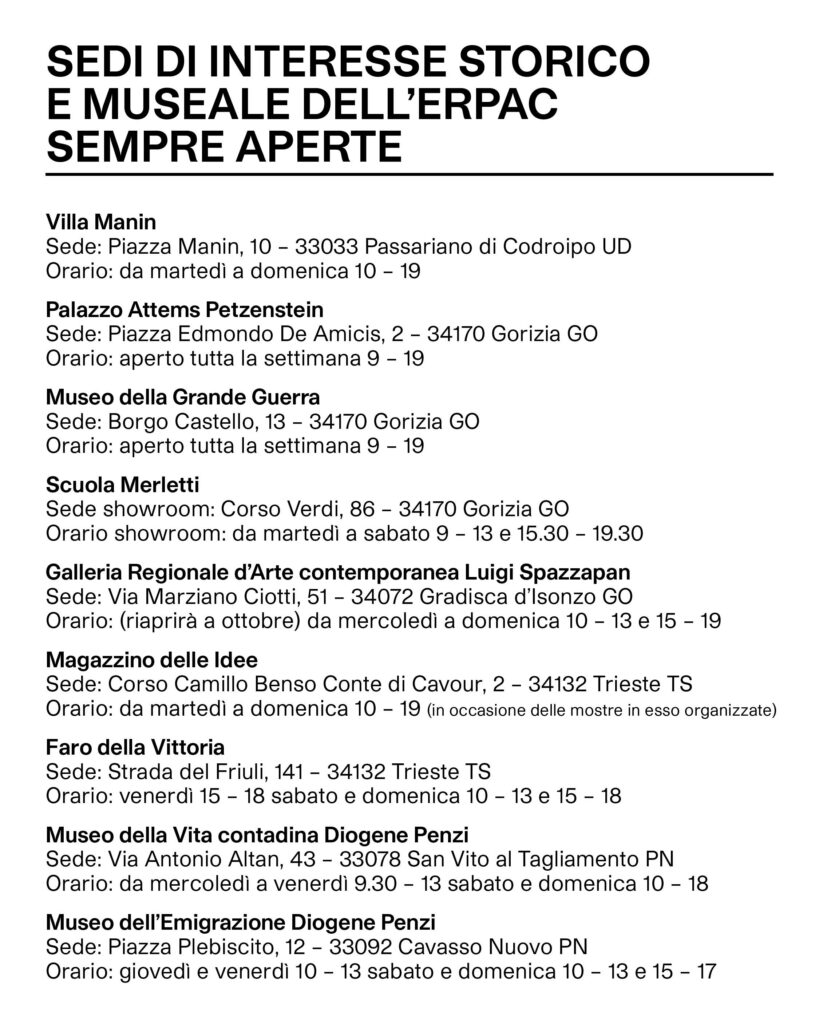 Musei e sedi ERPAC